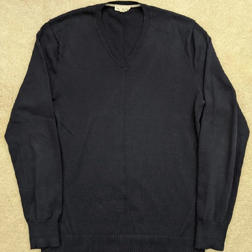 GAP blue cotton v-neck sweater